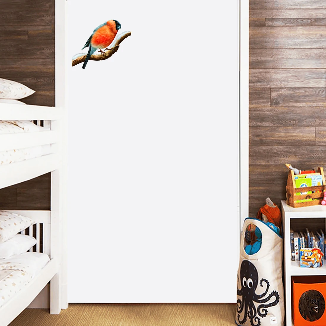 Three Ratels QCF147 Colorful Bird Art Sticker Room Decoration Electrical Scratches Cover Electric Meter Box Toilet Cover Decora