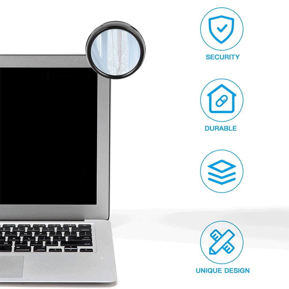 3 Pcs Computer Mirror Monitor Convex Office Cubicle Accessories Laptop Small Desk Indoor for Room