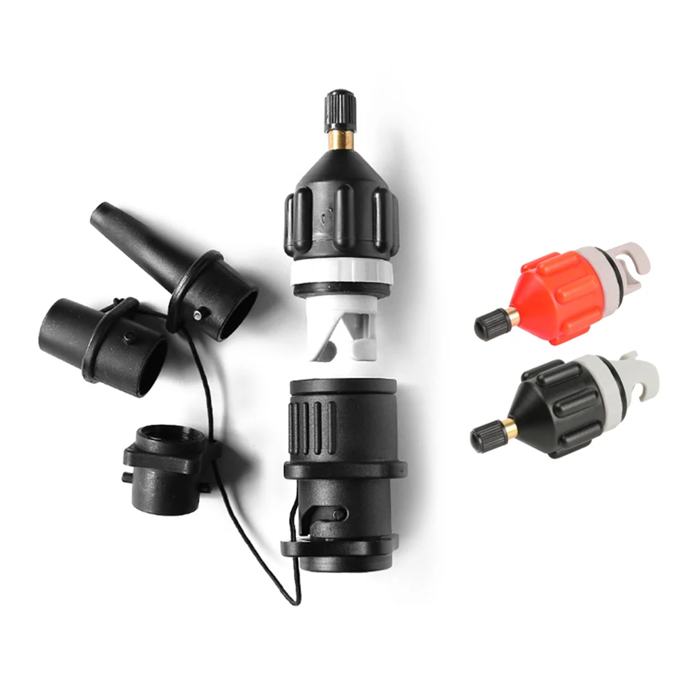 Air Valve Adaptor Kit For SUP Board Inflatable Pump Adapter Paddle Boat Kayak Air Valve Pump Connector Combo Kit Black / Orange