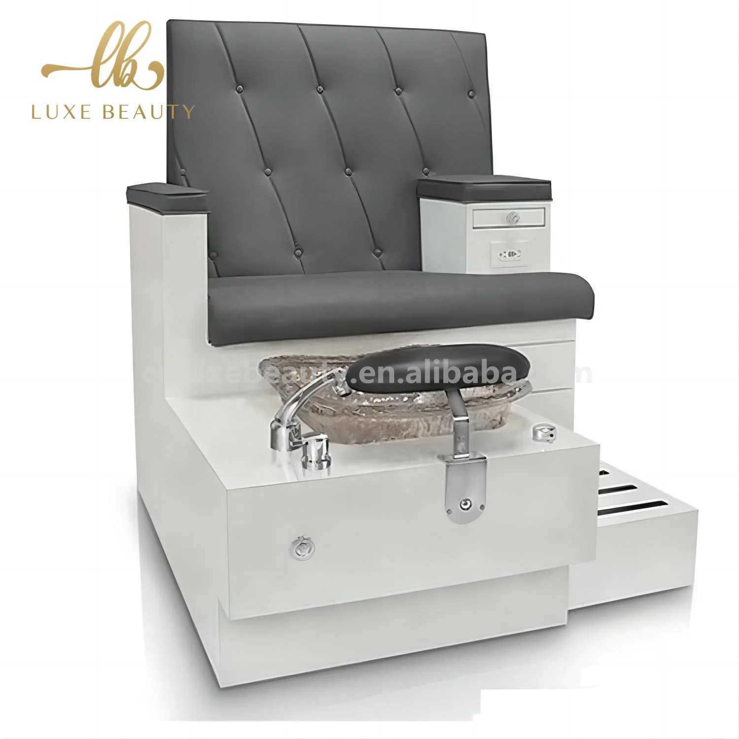 LuxeBeauty Спа-педикюрное кресло с ванной для ног Роскошное элегантное кресло для педикюра с сантехническим педикюрным стулом для использования в маникюрном салоне
