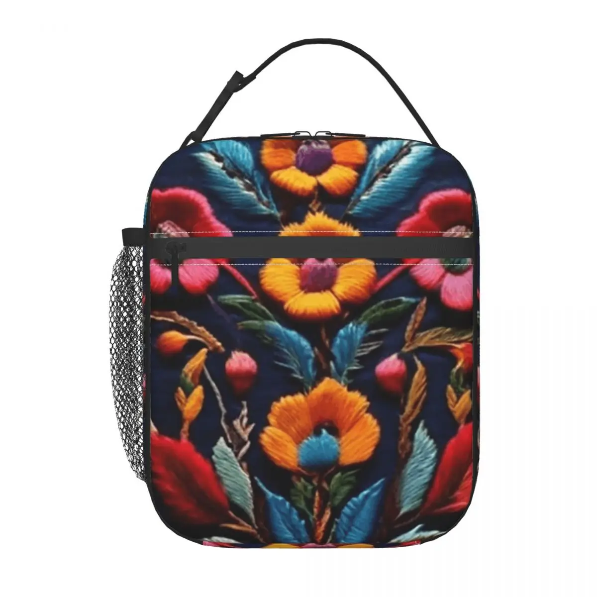 

Мексиканская термосумка для обеда с цветочным узором для женщин и детей, герметичная, для еды, термосумка-тоут