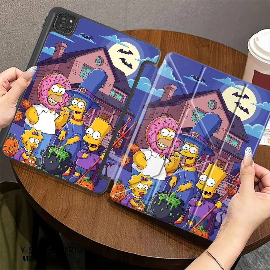 With Pen Slot Cover Tablet Case For iPad Air 8 M2 M3 3 12th Pro M4 13 2025 2026 9th 11th 10th Gen Mini 7 6 5 S-Simpsons Cute 5