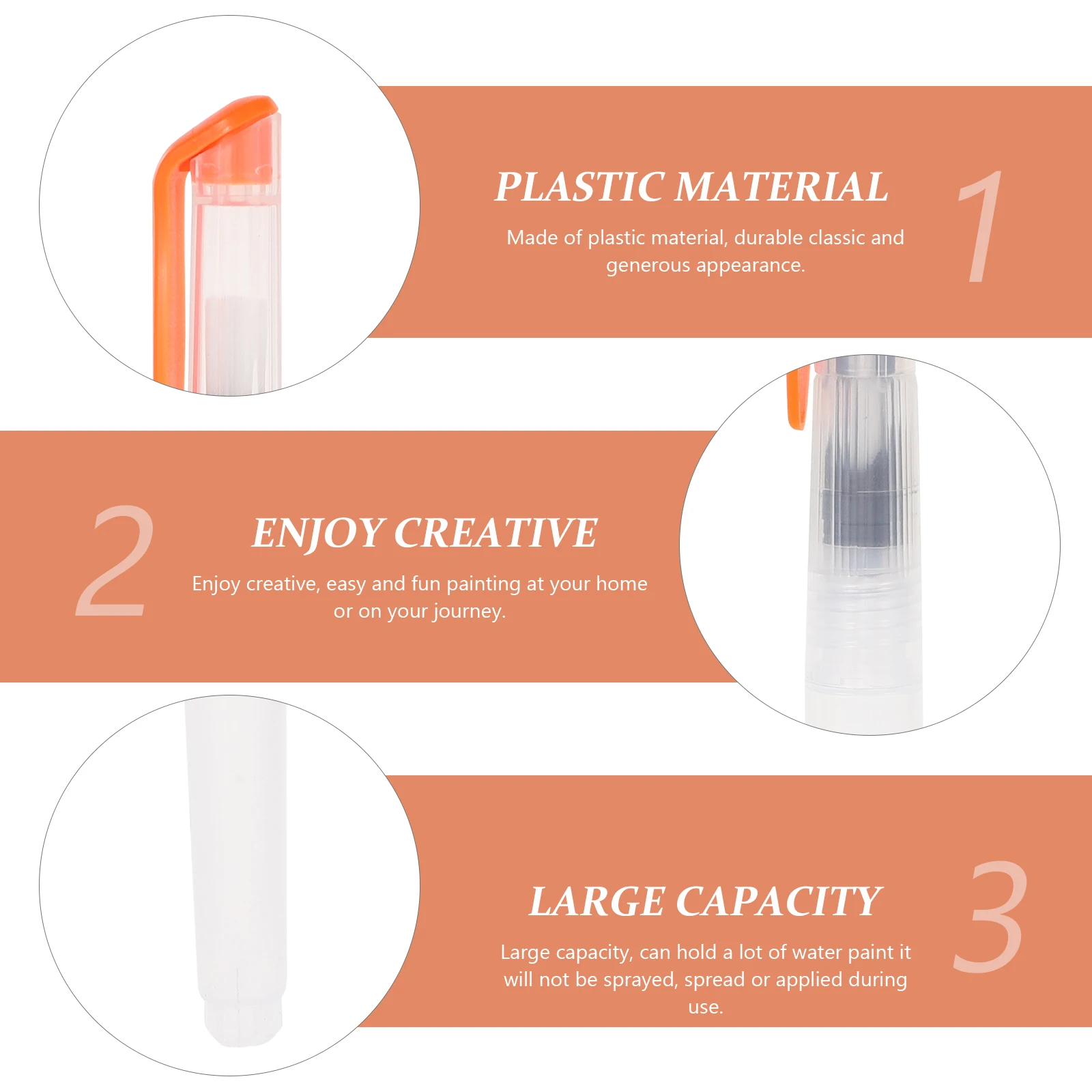 

9Pcs Watercolor Painting Brush Pen Set Fine Workmanship Portable Water Brush for Creative Home Journey Art Watercolor Drawing