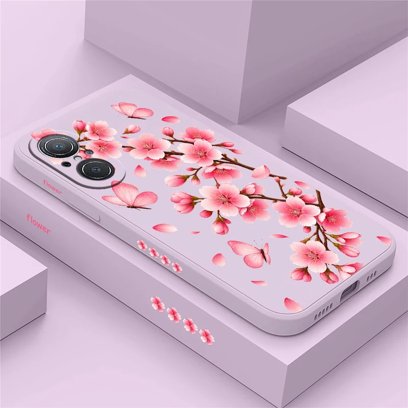 Pink Peach Blossom Pattern Phone Case For Honor X9D X8D X7D X6B X5C Plus X9C X20 X70 X80I X60 Pro Drop Resistant Soft Cover Capa