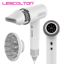 Lescolton-secador de cabelo profissional, alta velocidade, 110000rpm, motor, secagem rápida, baixo ruído, 110v/220v, negativo iônico