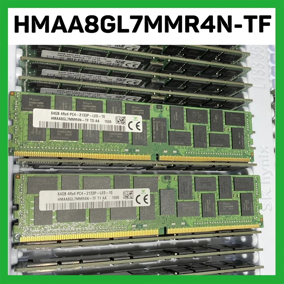 食事担当 Skhynix 64GB DDR4 PC4-2133 RDIMM 1 Pcs For SK Hynix RAM 64GB 64G 4DRX4 PC4-2133P-L Memory DDR4 2133