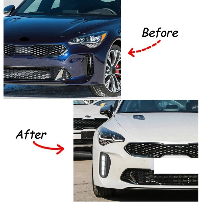 

NEW_1Pair for Kia Stinger 2018-2022 Car DRL Daytime Running Lights