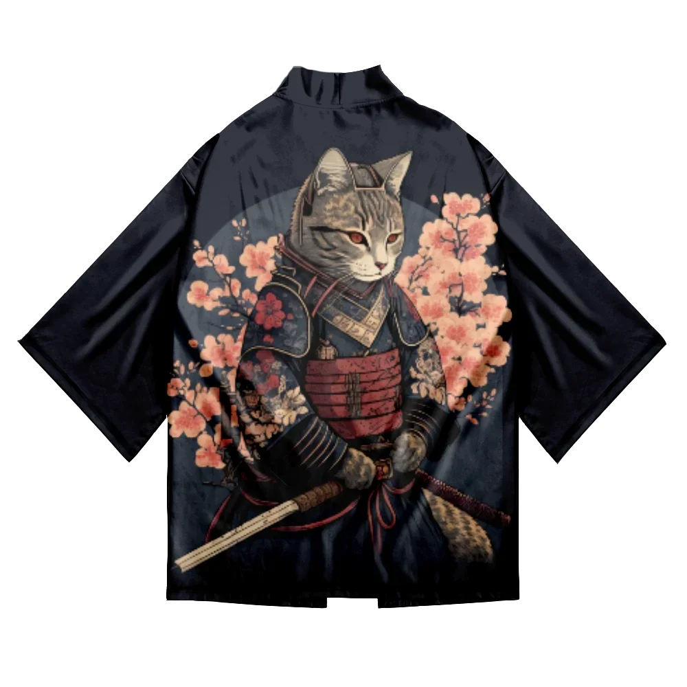 

Cat Print Kimono Streetwear Men Women Cardigan Cosplay Kimono Haori Cute Tops Robe Fashion Clothes Beach Japanese Style Yukata