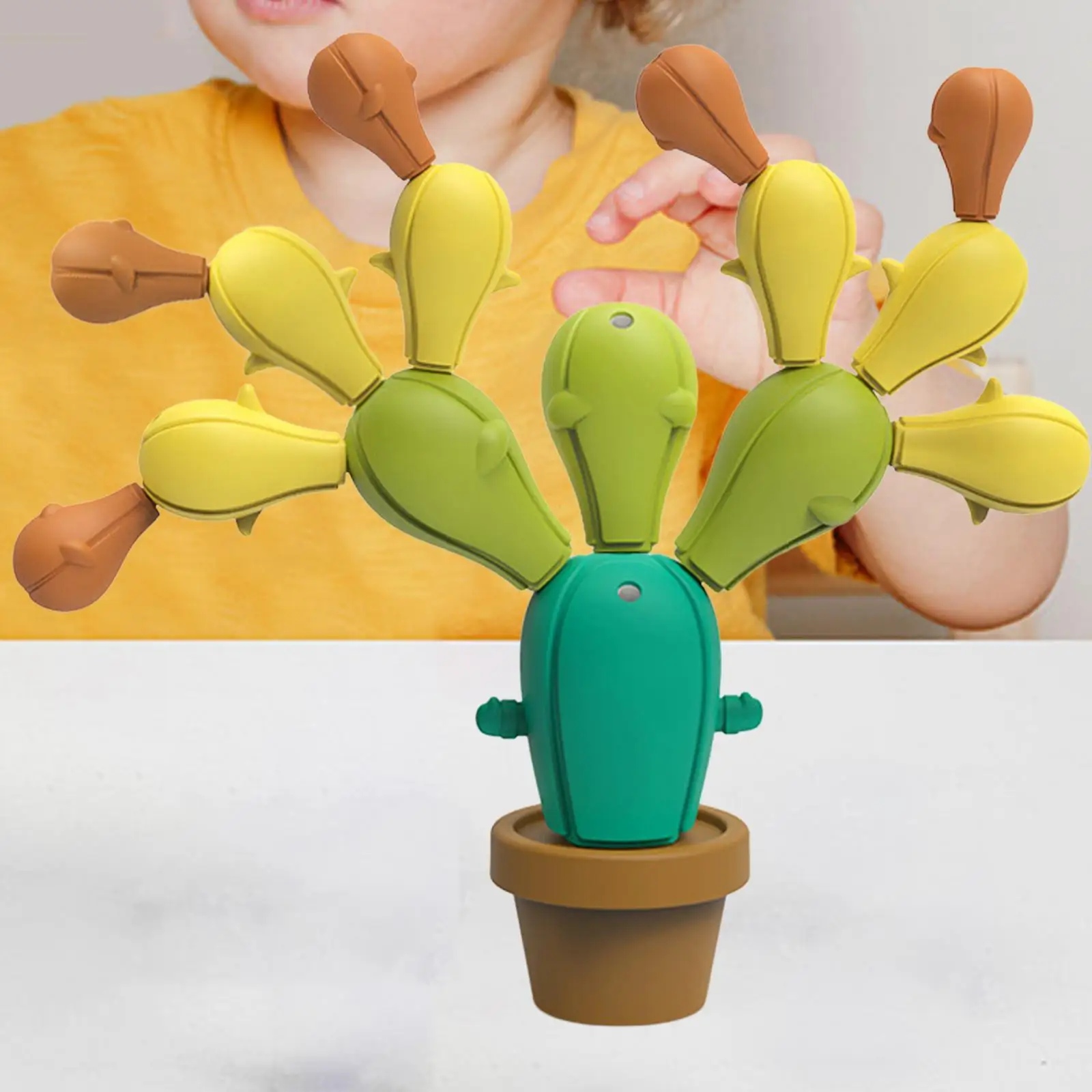 Fine Motor Cactus Game Educational Fun Preschool Cactus Stacking Toy