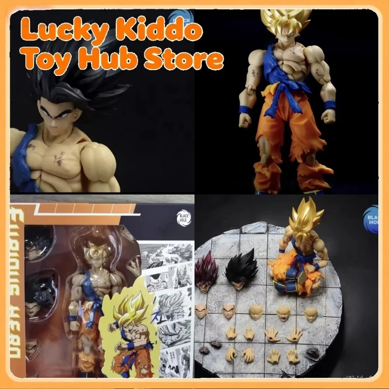 

Модель Black Hole Shf Dragon Ball Battle Damage Goku Saiyan Awakening Tnt Цвет Коллекционная аниме-фигурка Модель игрушки Подарки