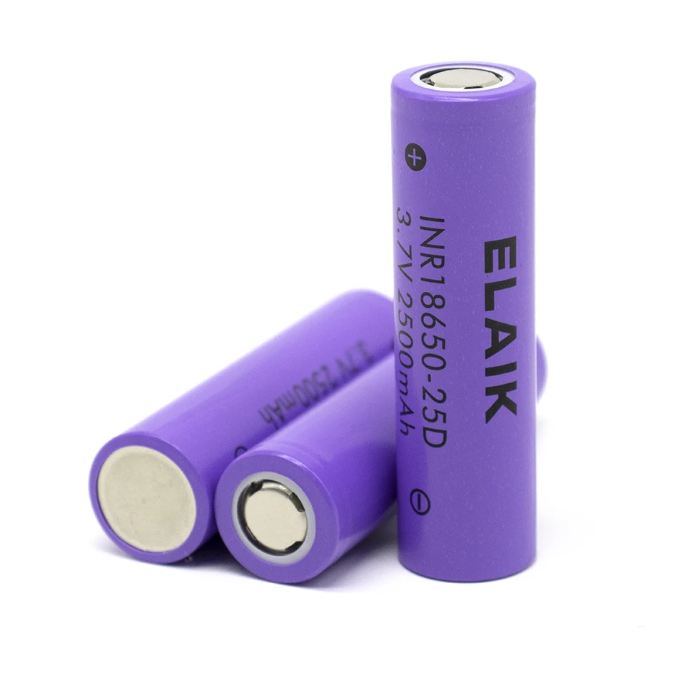 ELAIK-baterías recargables de litio para Dron, baterías de descarga continua de 20a, 3,7 v, 18650, 25D, 2500mAh, 8 piezas, nuevas y originales