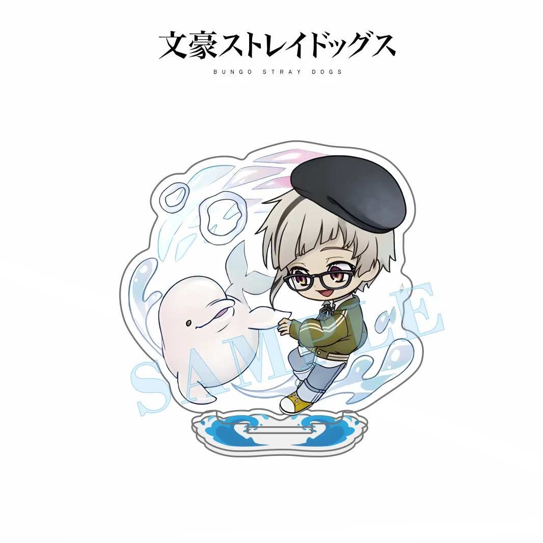 Hot Anime Bungo Stray Dogs Island Series Cute Chibi 10CM Acrylic Stand keychain Desktop Ornament Collectible Fan Gift