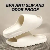 New Summer Slippers Men Casual Solid Color Minimalist Men's Shoes Big Size Non-slip Soft-soled Home Slippers EVA Cheap slides