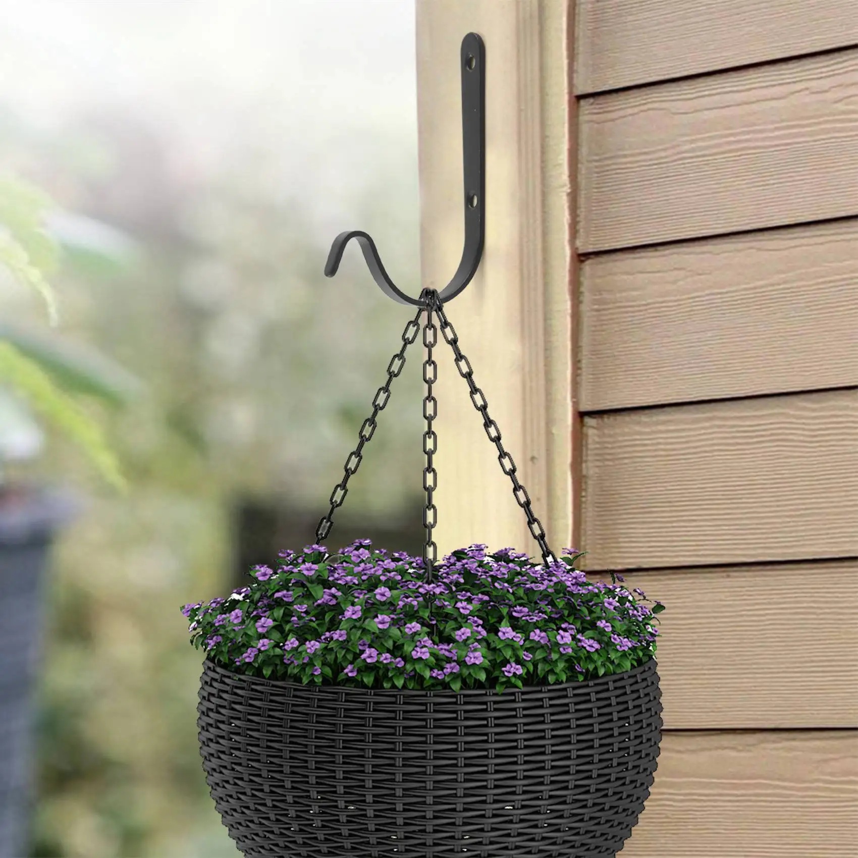 ABWR-10 Uds. Ganchos de pared de hierro, gancho decorativo para exteriores para colgar macetero, abrigo, linterna, ganchos para plantas, ganchos de Metal