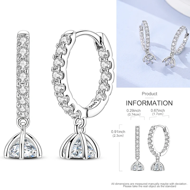 925 Sterling Silber Bunte Creolen Ohrringe mit Erdbeere, Libelle, Sonnenblume, Krabbe, Mantarochen und Lebensbaum als Geburtstagsgeschenk für Frauen – Detail 32