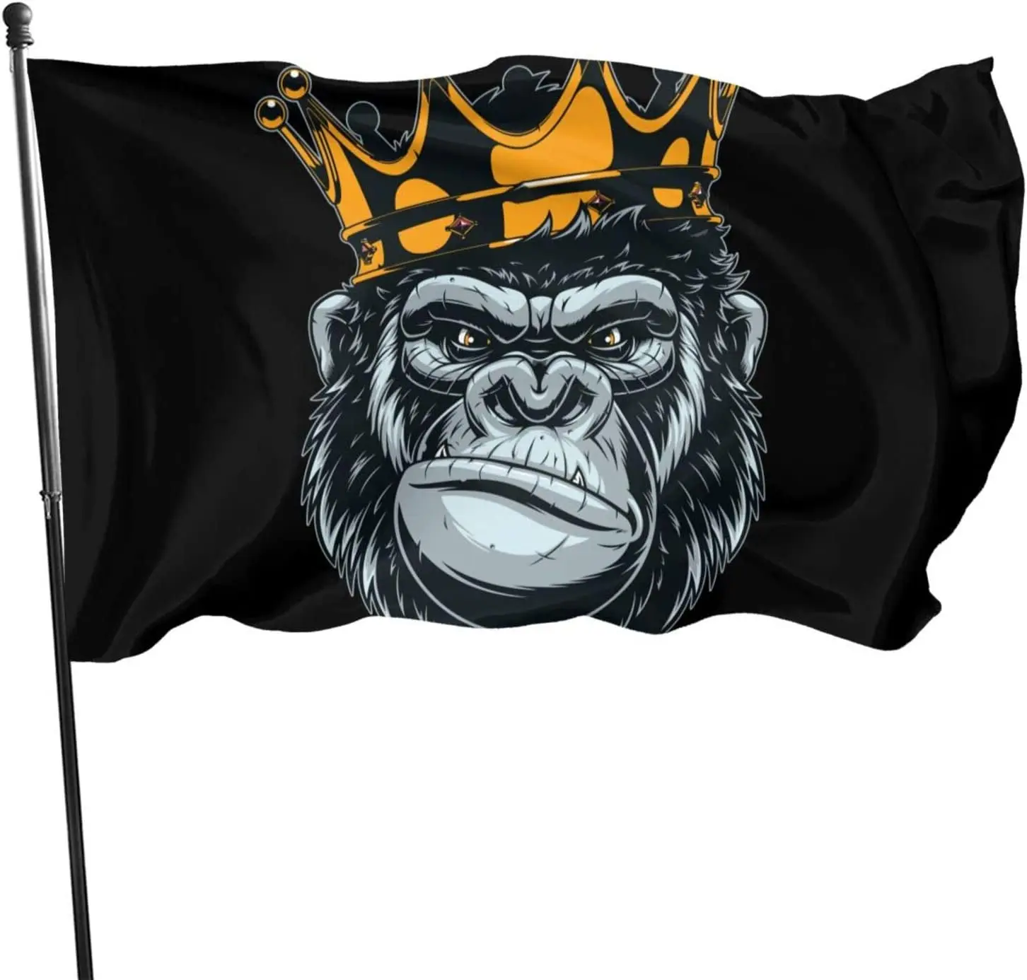 King Gorilla 3x5 Foot Flag Outdoor Flags 100% Single-Layer Translucent Polyester 3x5 Ft