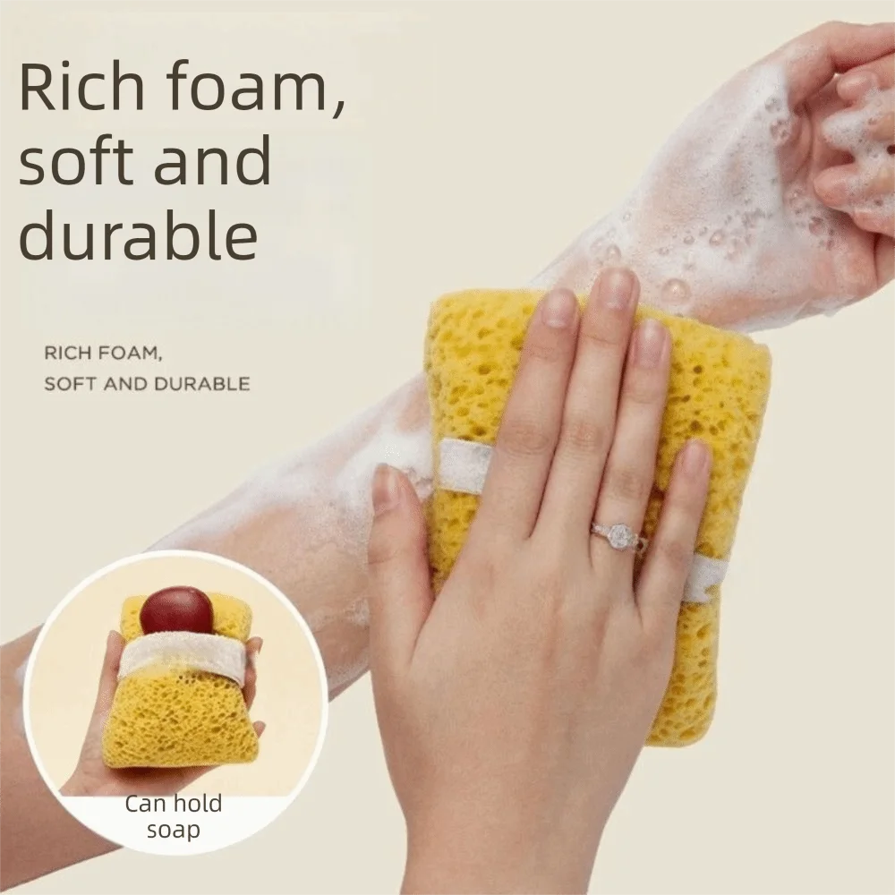 Ultra Soft Texture Bath Sponge No Loose Fibers Multi-use Shower Foaming Tool Rich Foaming Exfoliating Sponge Deep Cleansing