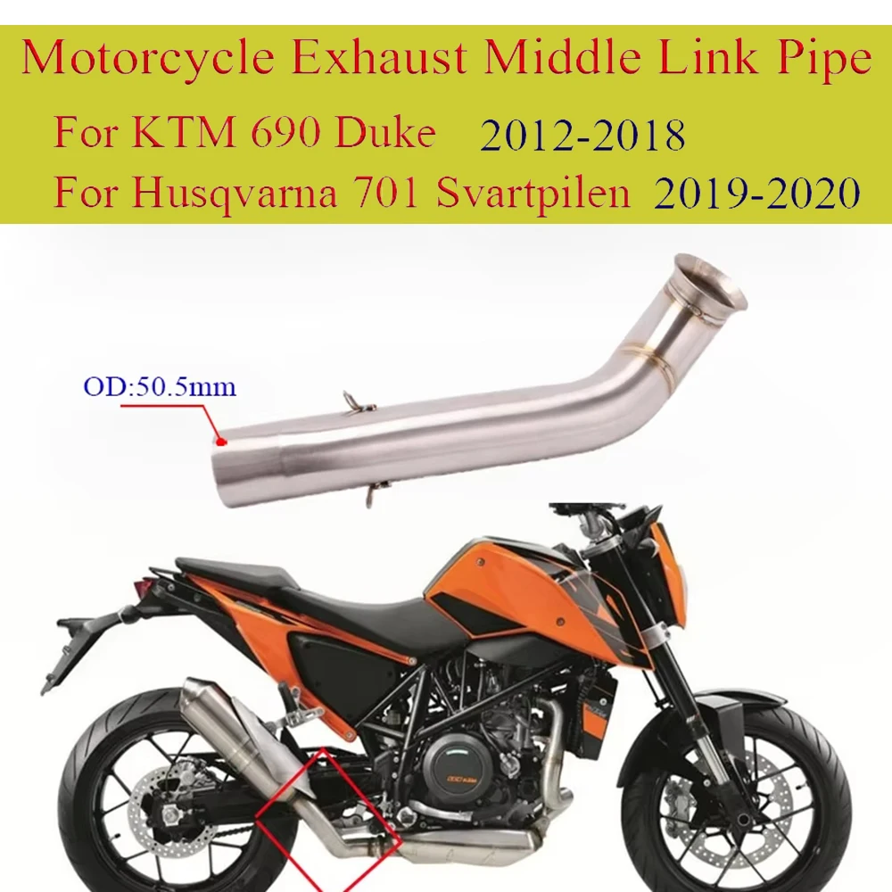 

Mid Link Pipe Connect Original Muffler Slip Motorcycle Exhaust for KTM Duke 690 For Husqvarna 701 Svartpilen 2013 to 2020