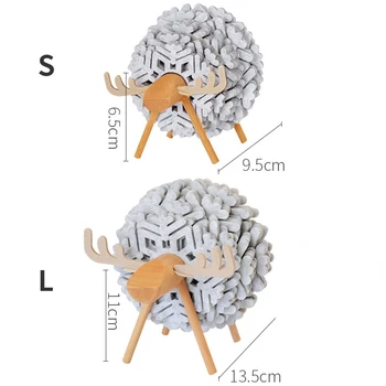 대형 크리스마스 엘크 모양 펠트 흡수성 코스터, 창의적인 식기, 단열 티컵 패드, 식탁 장식 코스터