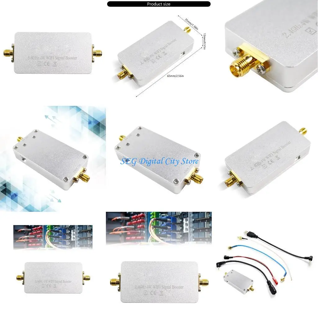 U75B 효율적인 4W 무선 신호 부스터 2.4/5.8Ghz 신호 증폭기 WiFi 적용 범위 확장을 위한 인터넷 강화기