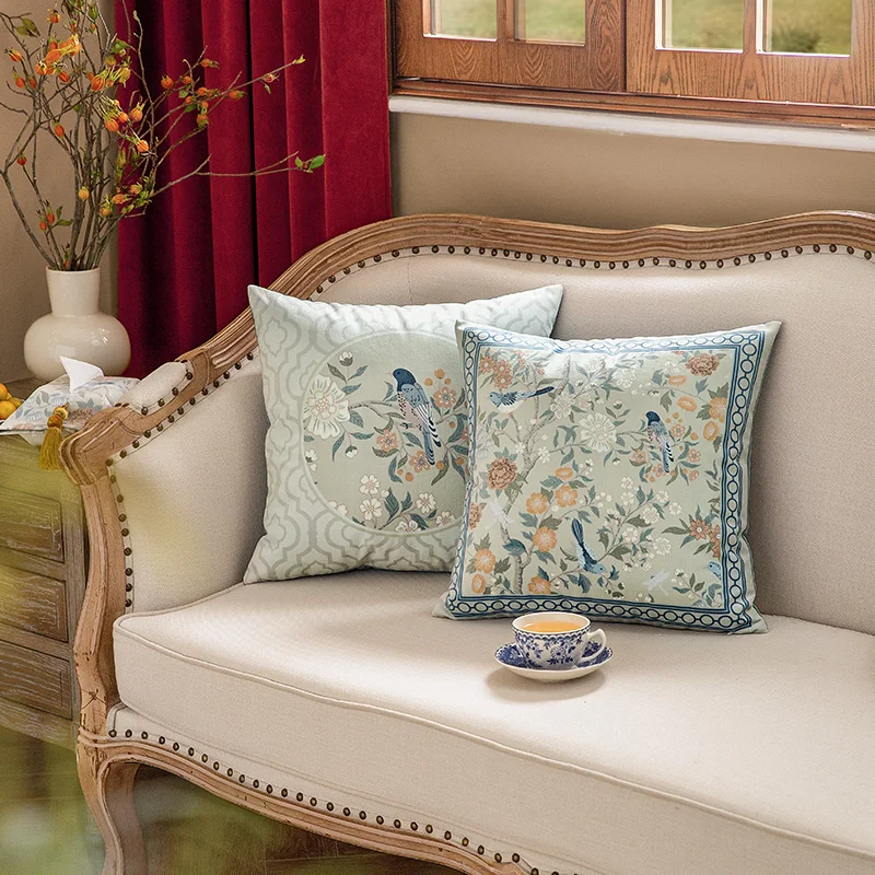 

Восточный лунный свет цветок окно новая китайская наволочка летняя прикроватная подушка на талию автомобильная подушка гостиная диванная подушка