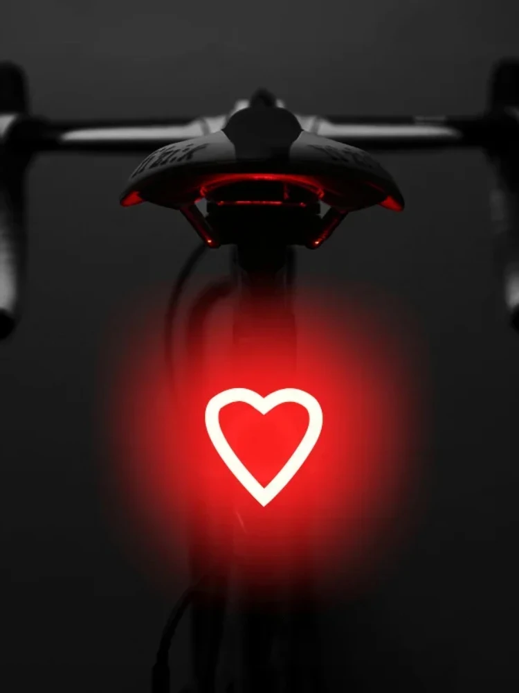 AliExpress Bicycle Taillight Multi Lighting Modes USB Charge Led Bike Heart Shape Light Flash Tail Rear Lights for Road Mtb Bike Seatpost