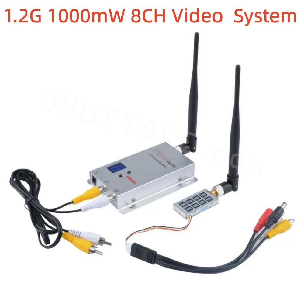 1.2G 1W 1000mW 8CH Transmitter TX1000 TX 12CH Receiver RX FPV Combo Up to 3km for RC Models Drone Quad Enhancement Booster