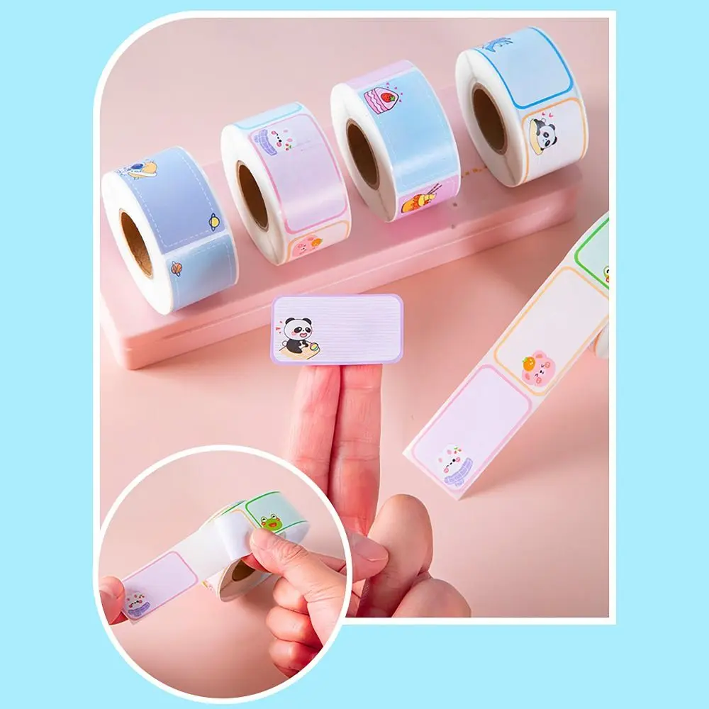 100/280Pcs/Roll Durable Waterproof Name Sticker Self-adhesive Handwritten Labels Sticker Cartoon Style Student Stationery Gift