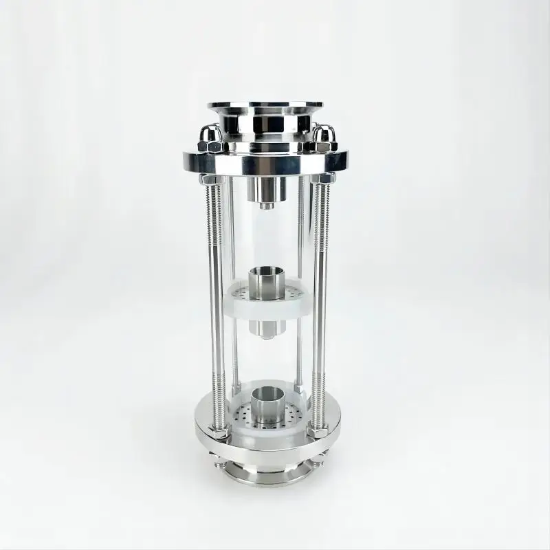 

3 Floors 2" Distillation Lens Column With Stainless Steel 304 Bubble Platte Sets,Tri-Clamp Sight Glass Union For Homebrew