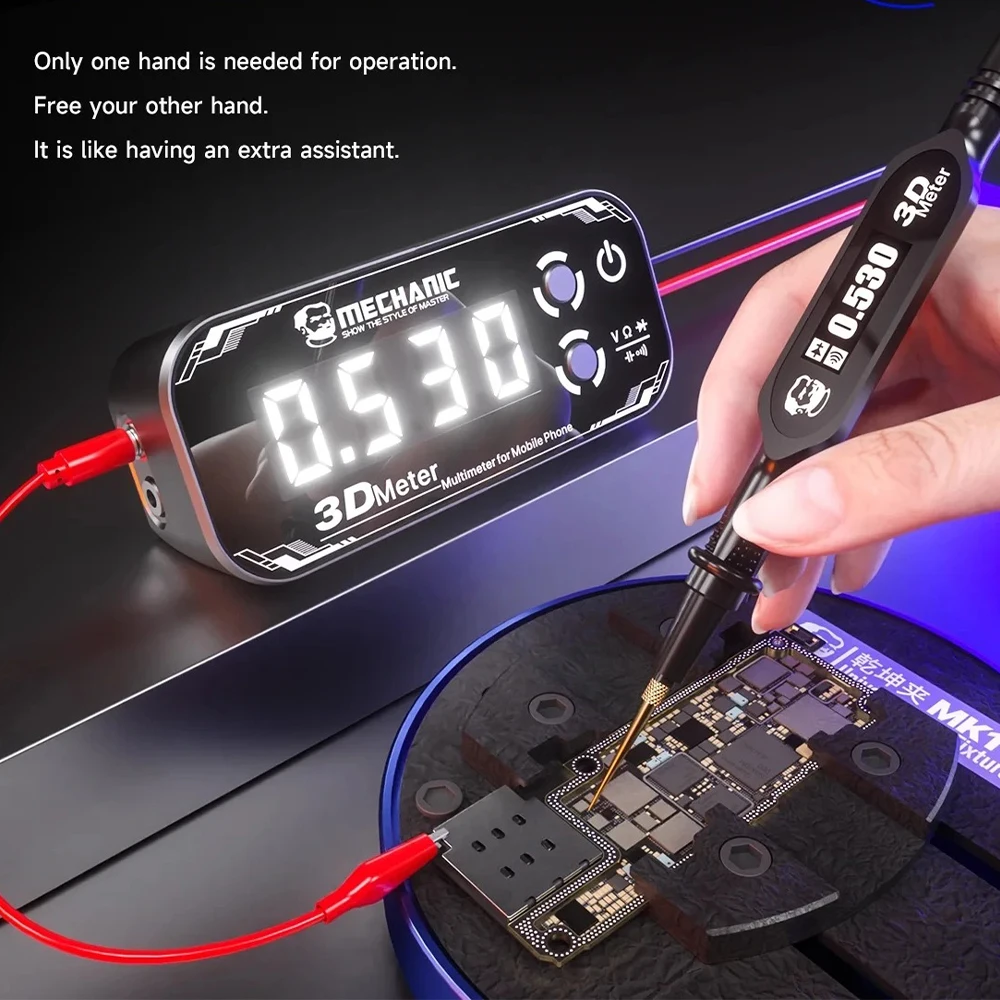 MECHANIC 3DMeter Mobile Phone Repair Multimeter High-Precision Detection With Battery for PN Junction/On-Off/Voltage Tester Tool