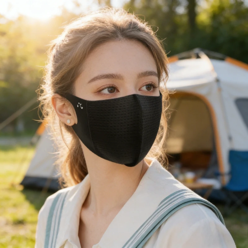 

Summer Sunscreen Mask, Ice Silk Protection, Eye Corner Protection, UV Protection, Breathable and Radiant Grid Mask