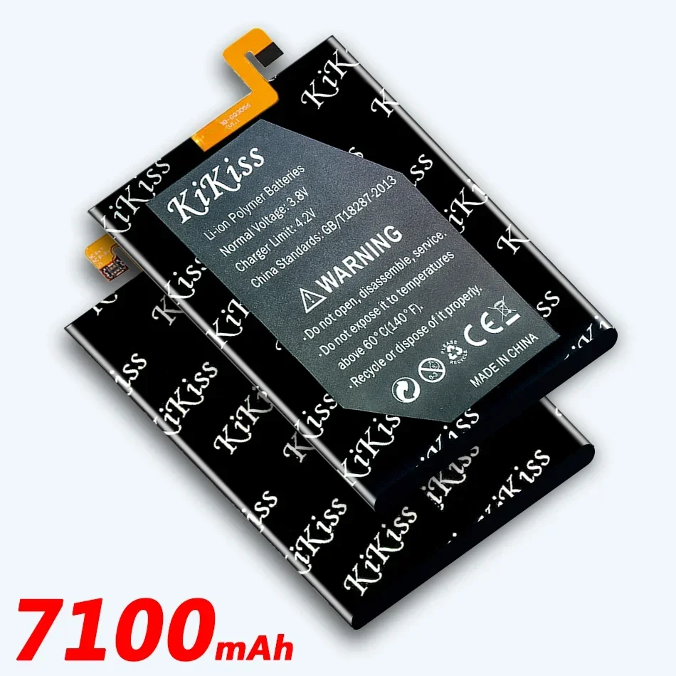 KiKiss 7100mAh Battery for Ulefone Power 3 3S Cell Phone Replacement Batteries + Gift Tools