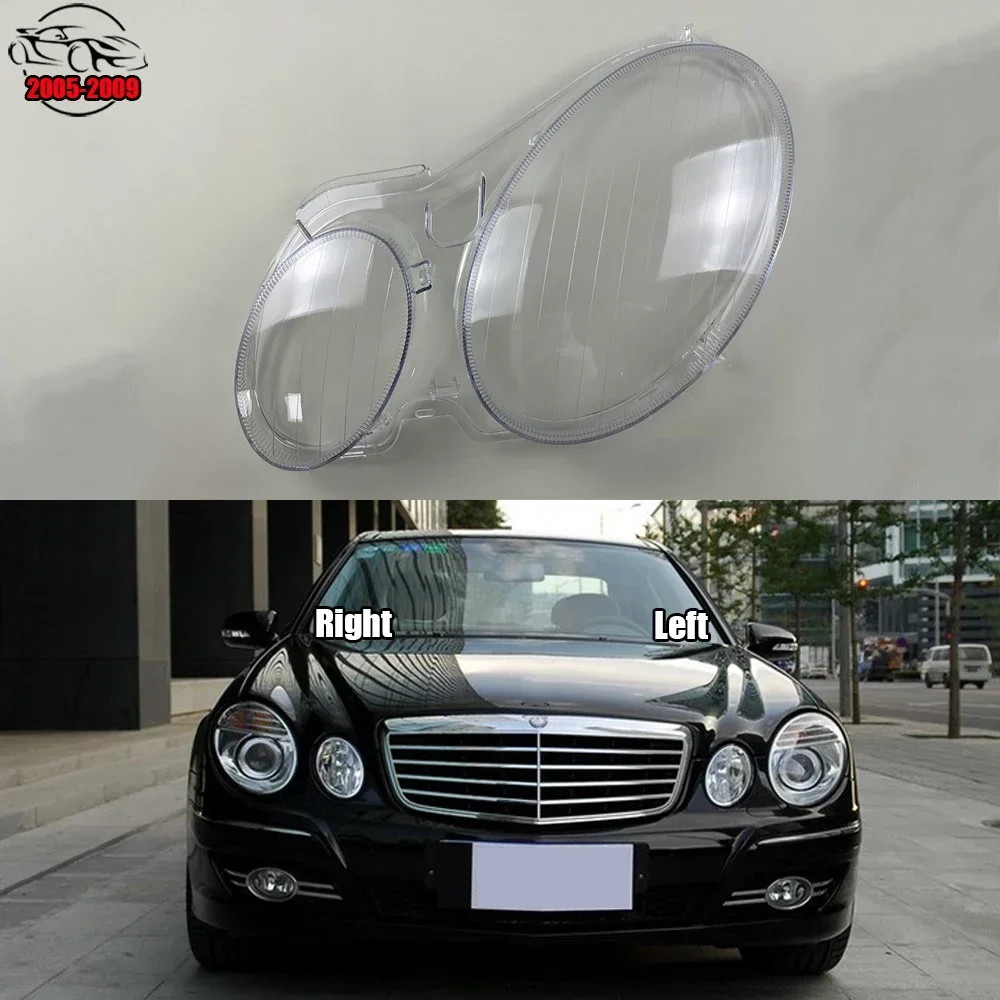 

For Mercedes-Benz E-Class W211 E240 E200 E350 E300 2005-2009 Front Headlight Glass Cover Headlamps Transparent Shell Lens Case