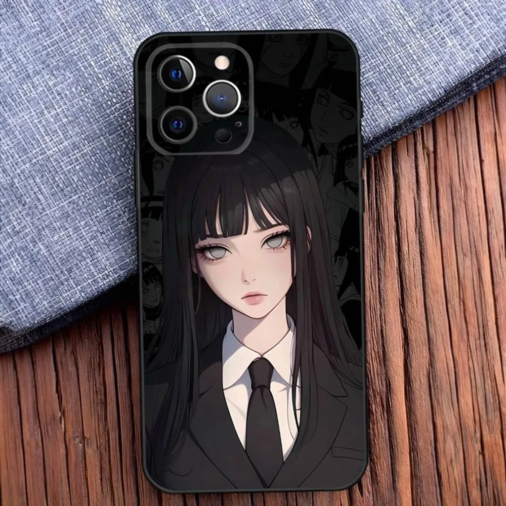 H-Hinata Anime H-Hyuga Phone Case For iPhone 16,15,14,13,12,11,Pro,X,XS,Max,XR,Plus,Mini Soft Black Cover