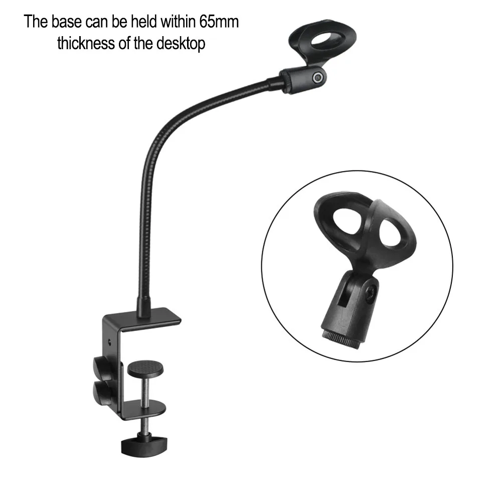 Broadcasting Microphone Stand Flexible Mic Stand 360-degree Rotation Adjustable Microphone Holder Internal Threading Adjustment