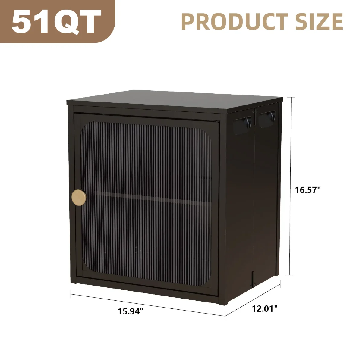 

Sturdy Foldable Cabinet, Steel-Wood Combo, Anti-Slip, Quick Fold & Install, DIY Storage Container with Door, Black