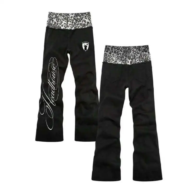 

2026 New Y2K Retro Leopard Print Patchwork Jeans Unisex EU US Hip Hop INS Casual Streetwear Pants