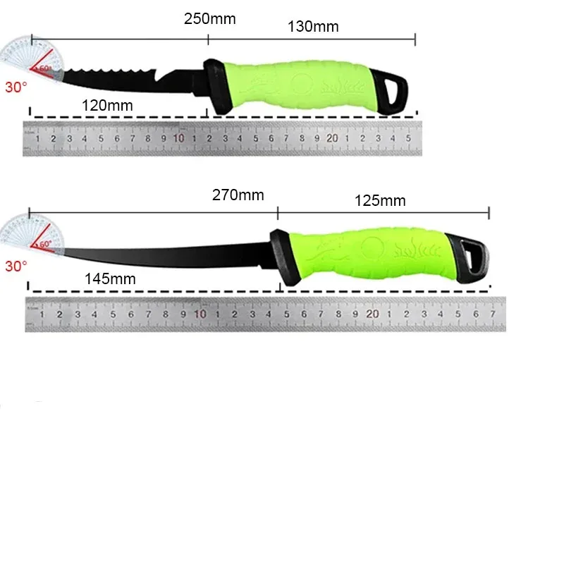 Coltelli da cucina in acciaio inossidabile Comfort Cooking antiaderente raschiando pesci filettatura coltello guaina 5/6 pollici pesce forniture da