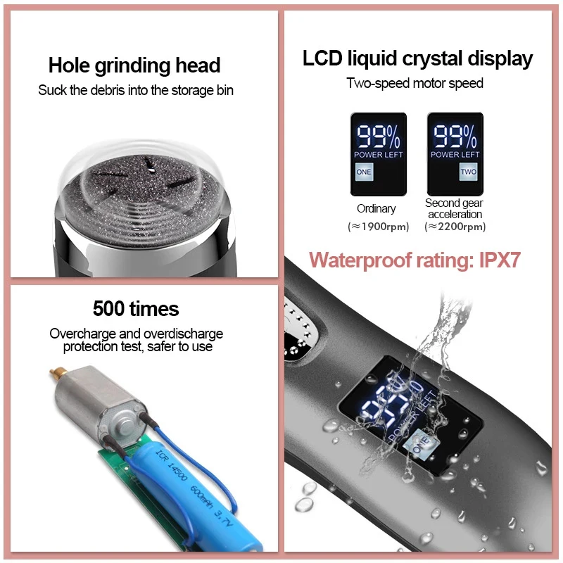 Electric LCD Foot Callus Remover USB Rechargeable Foot Scrubber Hard Dead Skin Professional Callus Remover Machine