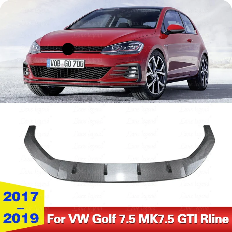 For Volkswagen Golf 7.5 MK7.5 GTI R Rline 2017 2018 2019 Front Bumper Lip Spoiler Splitter Car Styling Body kits