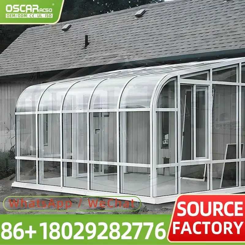 Aluminum Folding Sunroom with Powder Coated Frame and Panoramic Glass for Scenic Views Outdoor Patio Garden Backyard sunroom