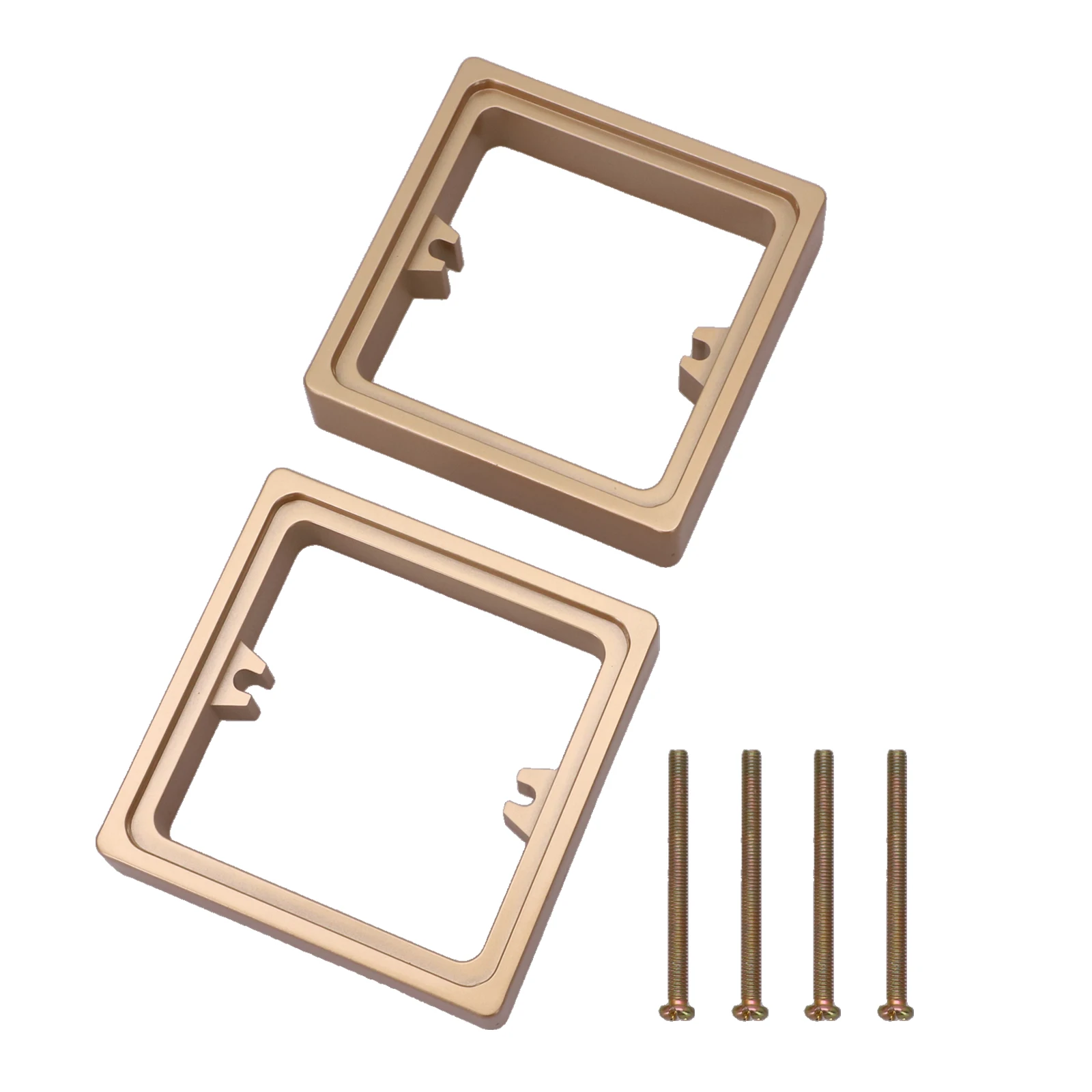 2pcs Single Socket Spacer 20MM Square Frame With Screws For Electrical Box Depth Extension Wall Switch Outlet Mounting Accessori