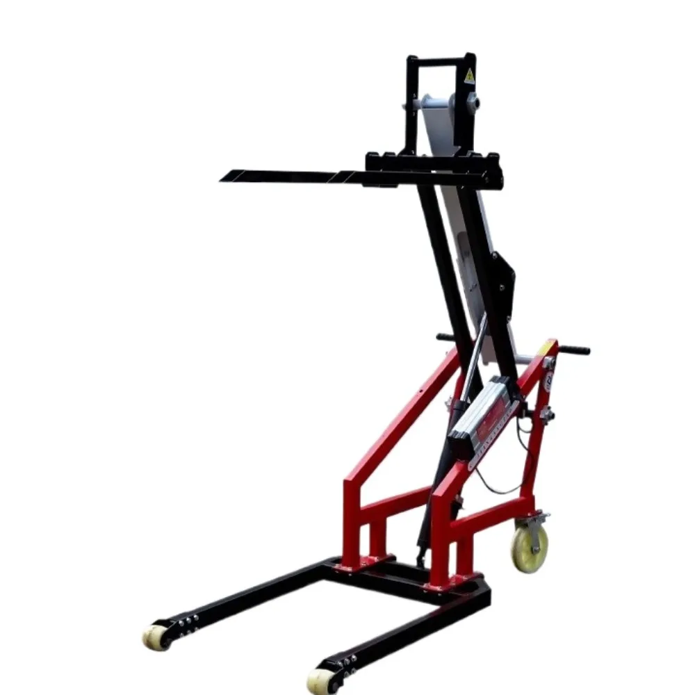 

Portable electric hydraulic forklift small lifting truck household loading and unloading truck hand push stacker