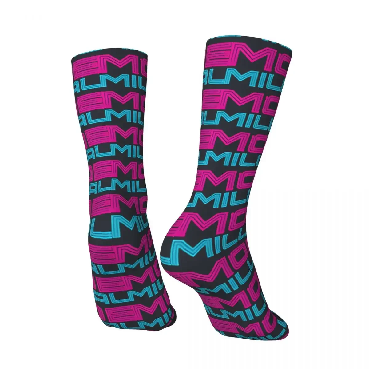 Crazy compression Millennial Monroe Sock for Men Harajuku Electric Fields Seamless Pattern Crew Sock Casual