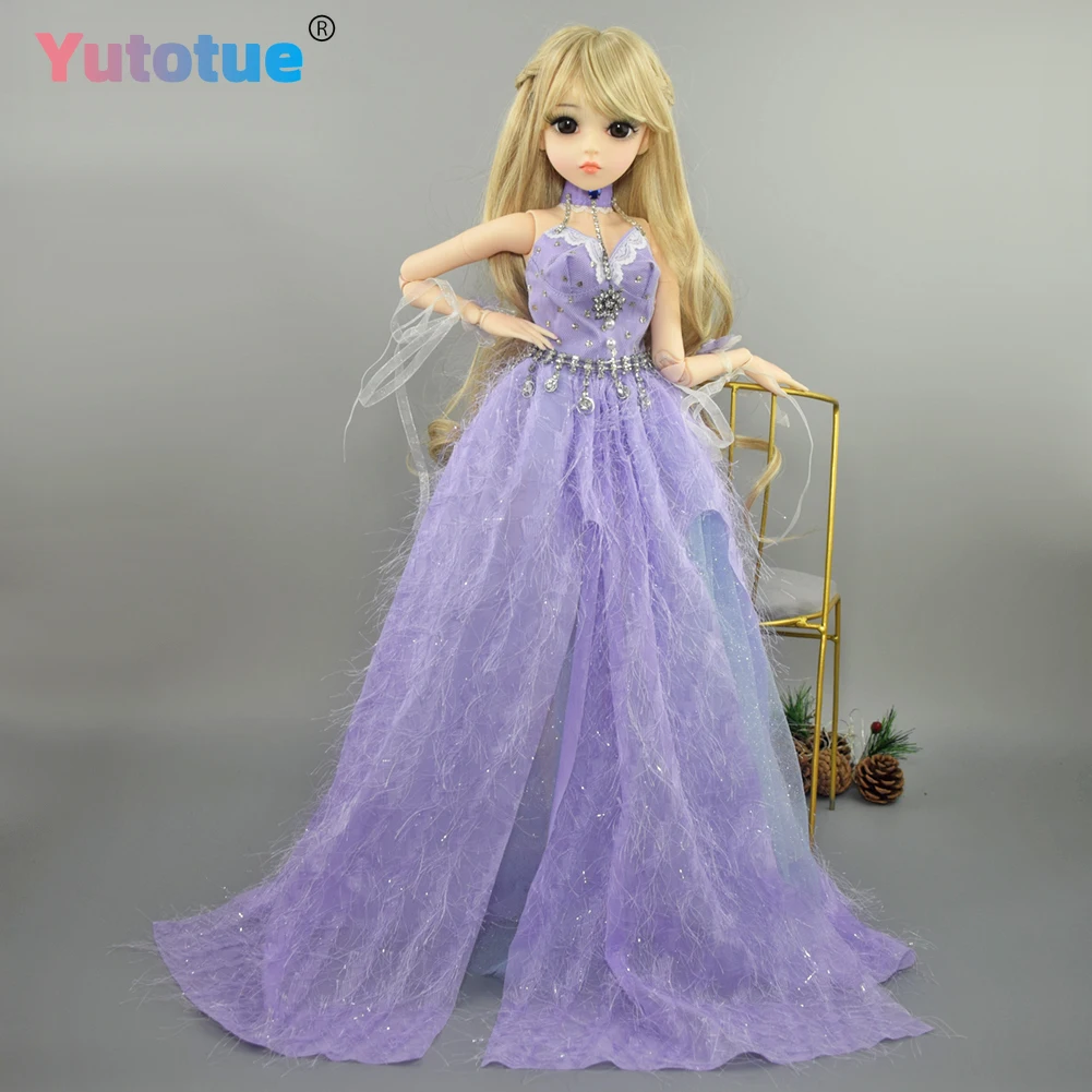 YUTOTUE 1/3 BJDドール おもちゃ 60cm 女の子人形 プリンセスドレスシューズ付き 巻き毛 前髪ウィッグ付き フルセット