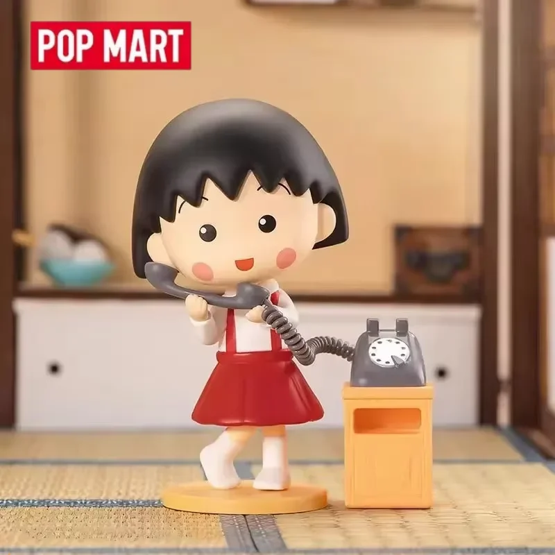 

POP MART Chibi Maruko-Chan's Interesting Life Series Подлинная глухая коробка Mystery Box Guess Bag Игрушки Кукла Симпатичная аниме-фигурка Настольный компьютер