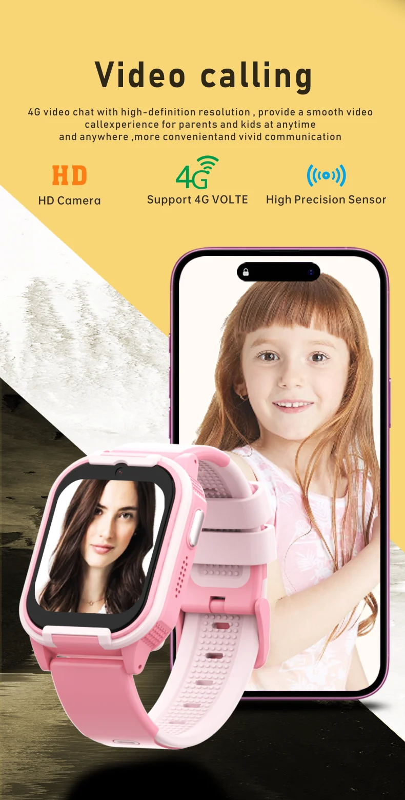 Wonlex 4G Smart Watch per bambini GPS WiFi Localizzatore di posizione CT24 Monitoraggio dell'ossigeno nel sangue Videochiamata Impermeabile Smartwatch per bambini