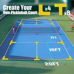 Professional Pickleball Court Marker Sticker Set Tennis Court Sign with Tape Measure for Tennis Pickleball Auxiliary Accessories