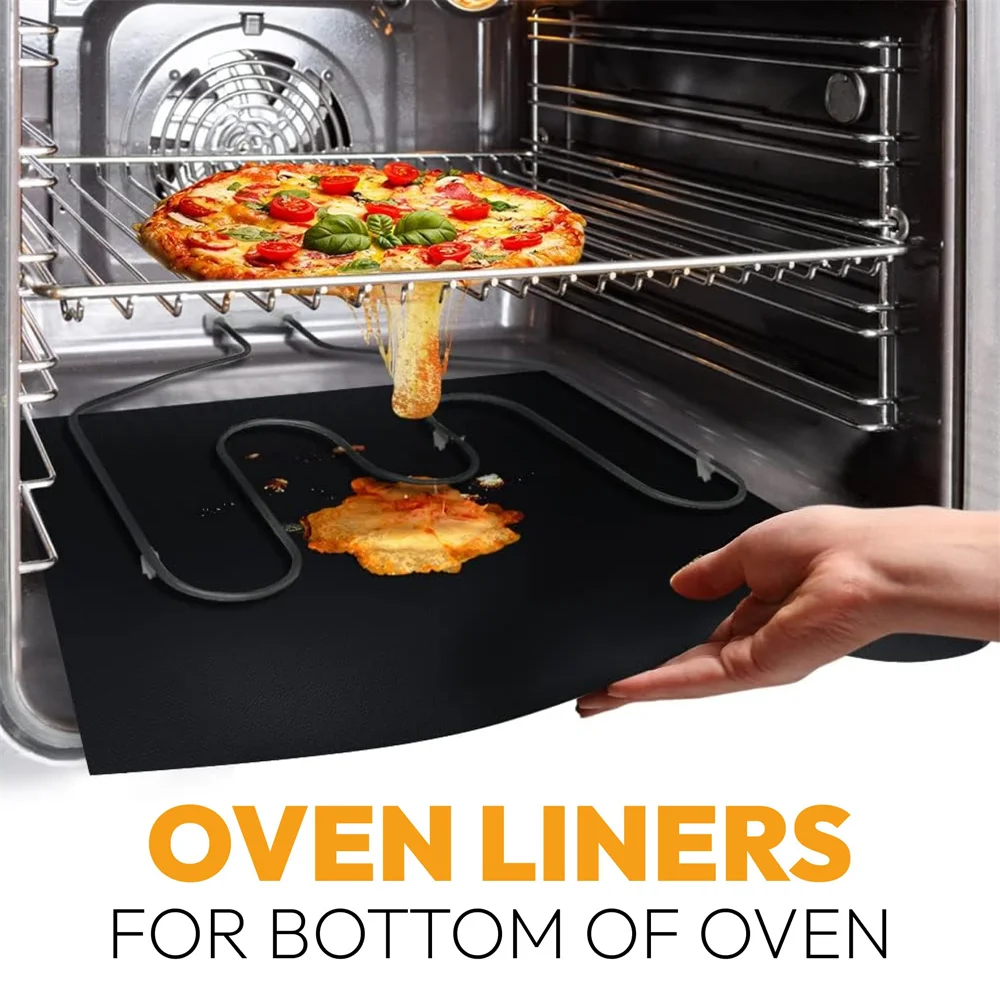 Oven Bottom Oven Liners | 5-Pack Non-Stick Oven Liners for Electric Oven Bottom | Reusable Oven Mats for Kitchen