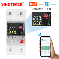 220V 230V Tuya WiFi Smart Circuit Breaker Leakage Over Under Voltage Protector Relay 2P 63A Power Energy kWh Meter Switch Timer